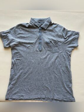 Diesel Co Men's Heathered Light gray Polo with Chest Pocket size XL
